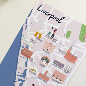 Liverpool illustrated map print