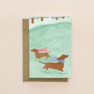 Dachshund Christmas card