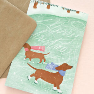 Dachshund Christmas card