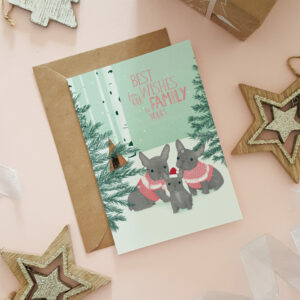 french bulldog christmas card