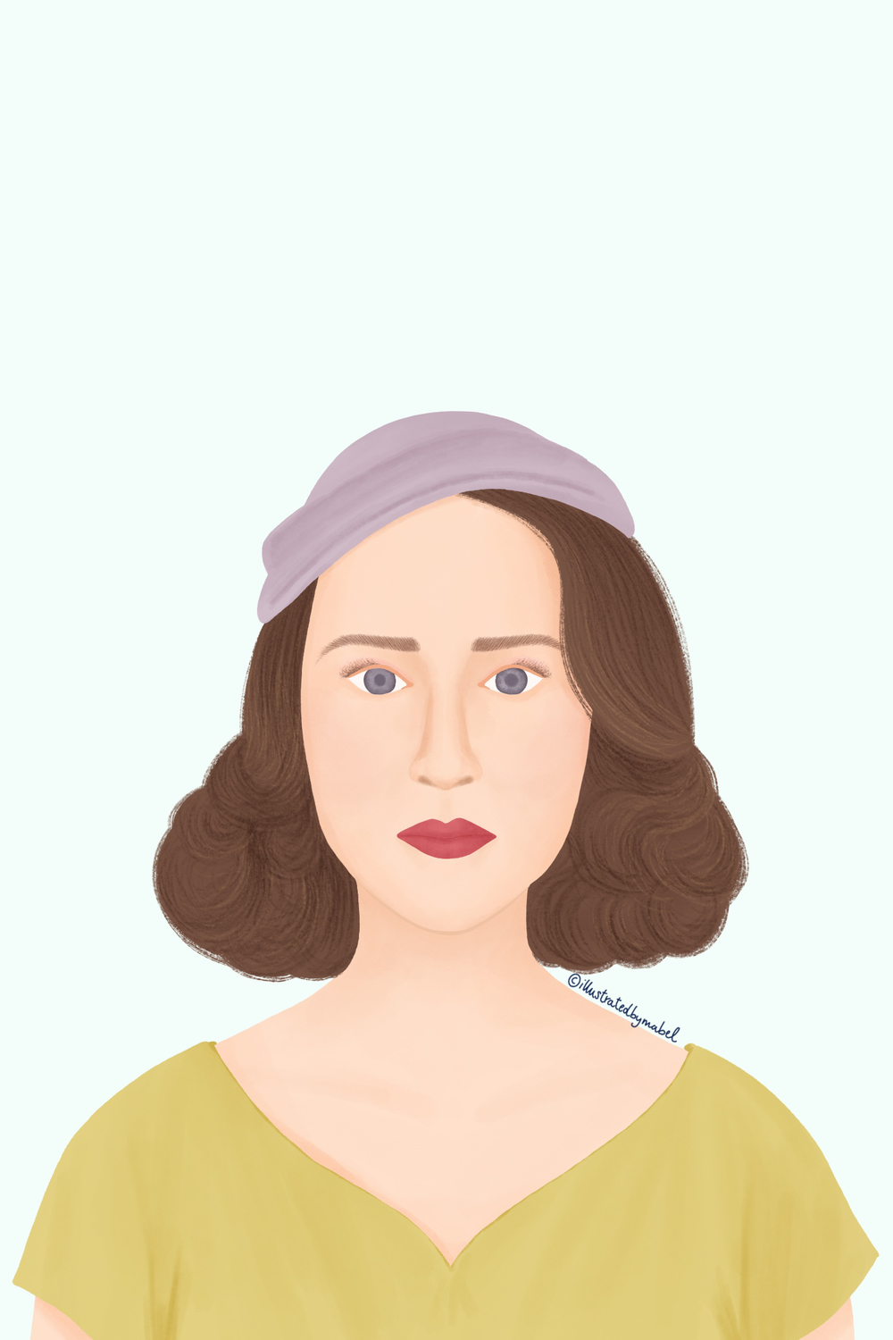 Woman portrait illustration Mrs Maisel