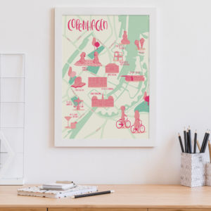 Copenhagen map illustration print