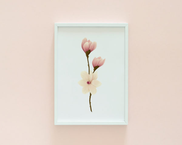 magnolia art print