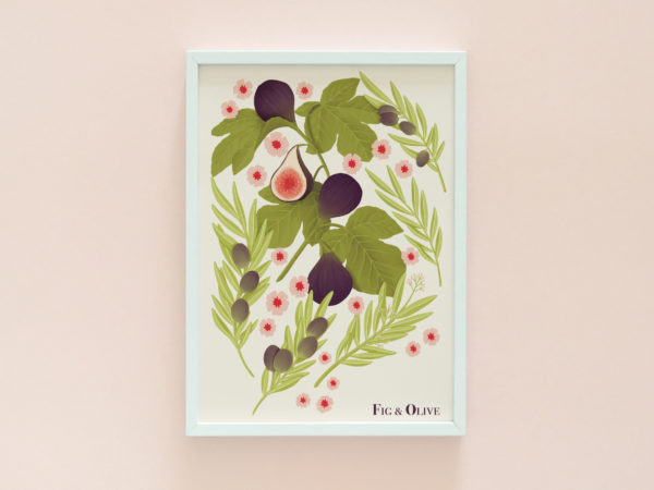 Fig and olive print.
