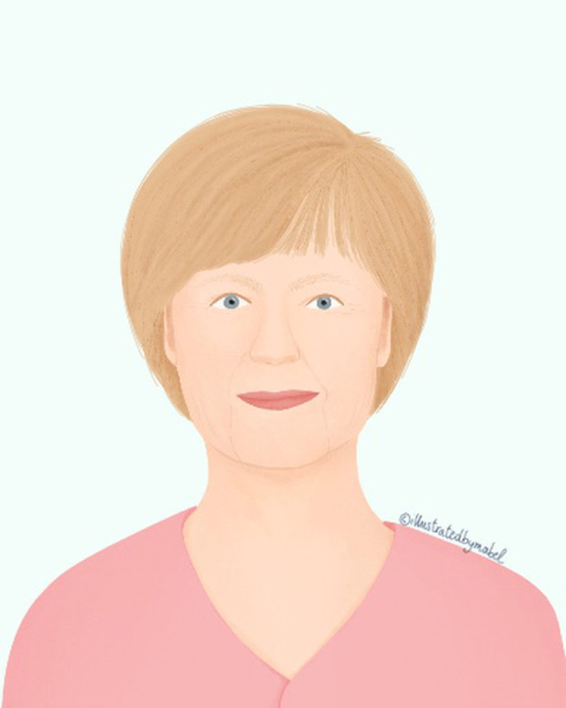 Angela Merkel portrait illustration