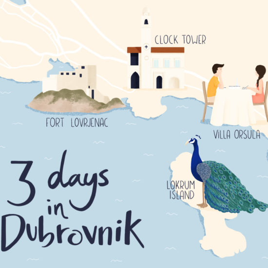 Illustrated map of Dubrovnik