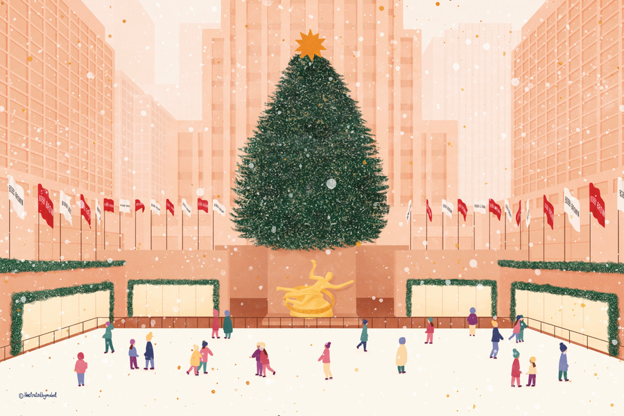 Illustration of Rockefeller Center for Bobbi Brown