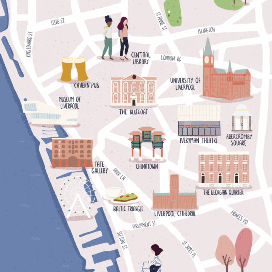 Liverpool illustrated map