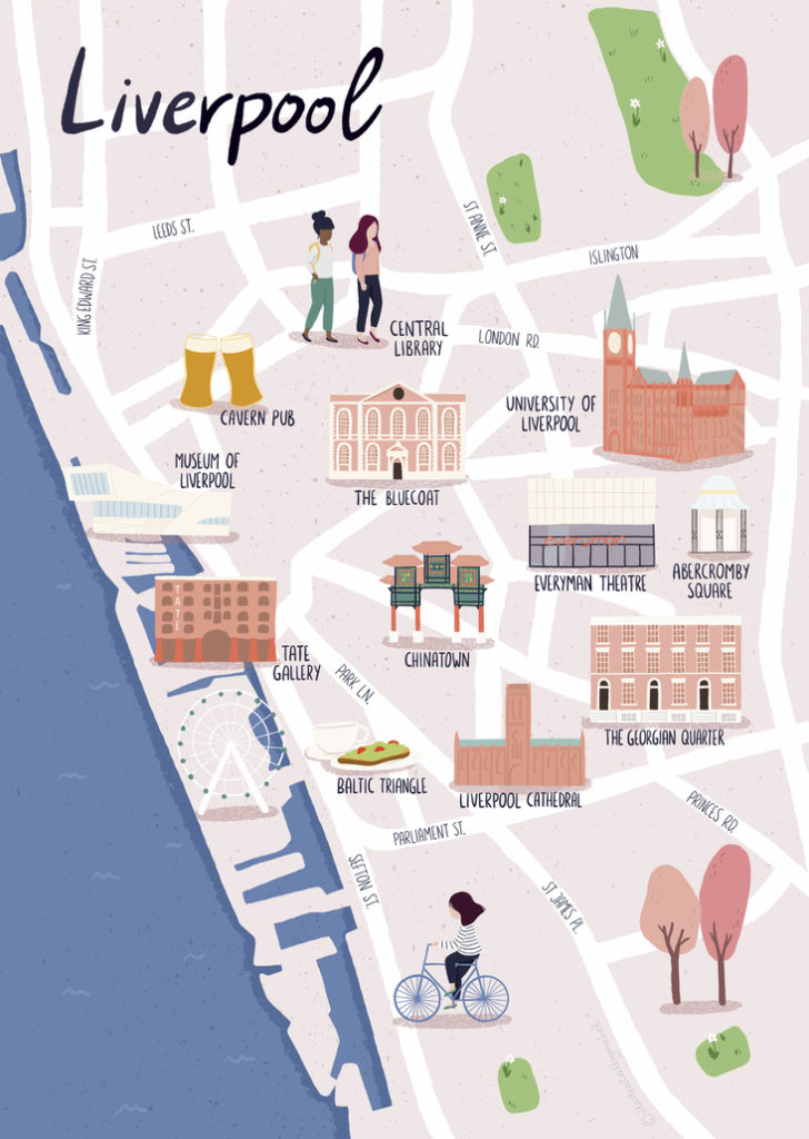 Liverpool illustrated map