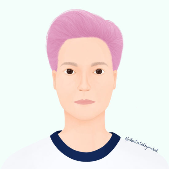 Megan Rapinoe portrait illustration