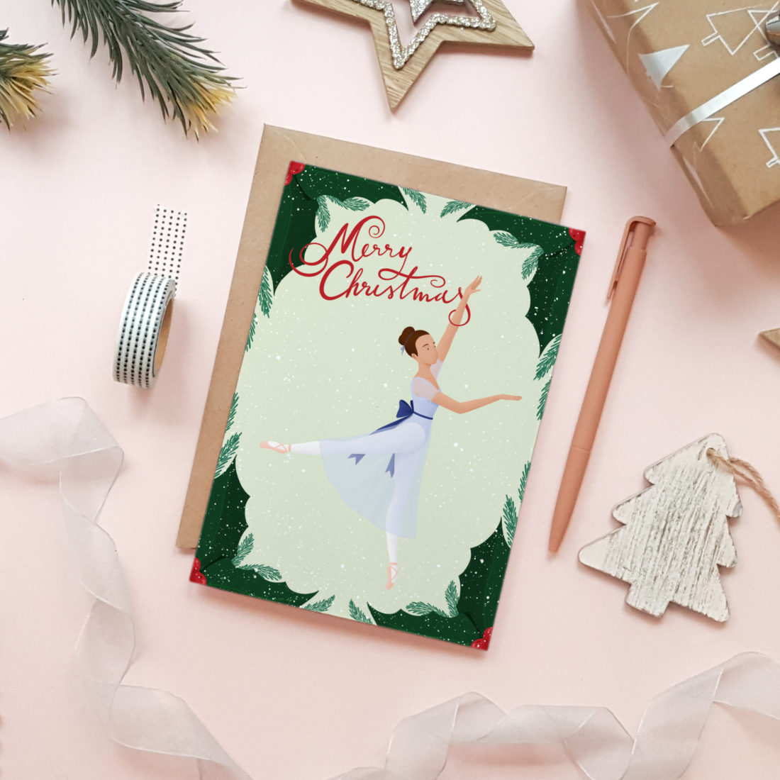Nutcracker greeting card | Plastic free card, blank