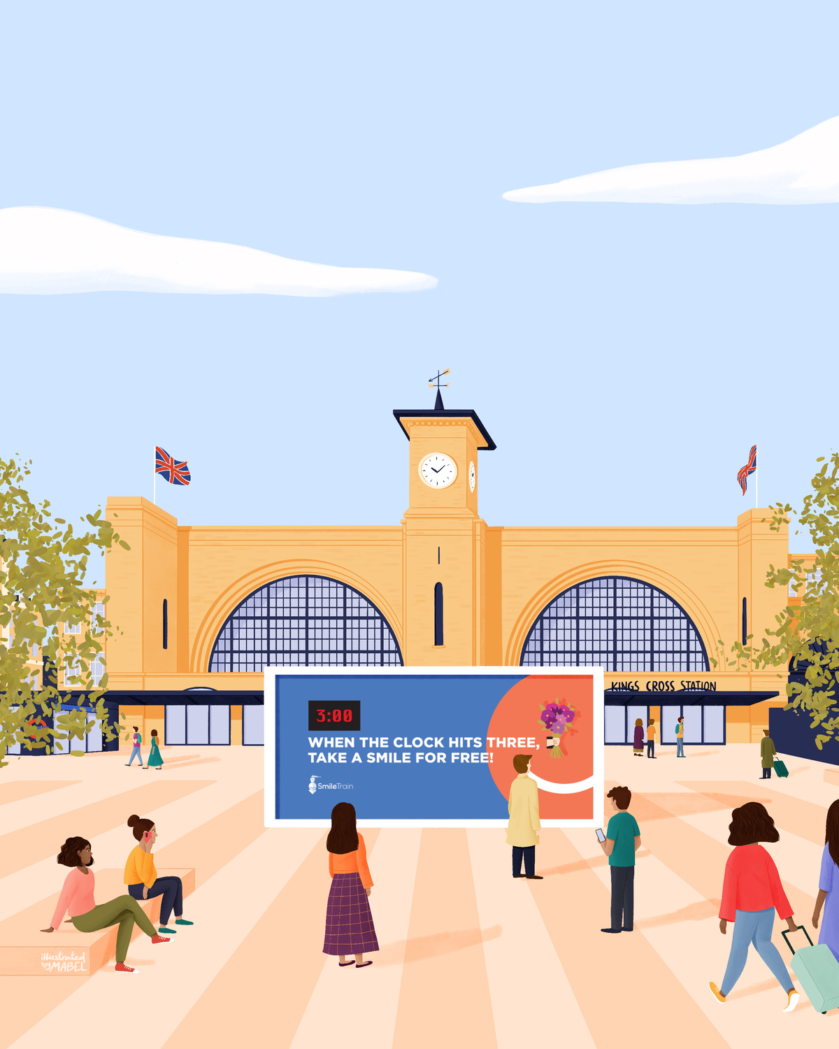 Kings Cross Station illustration.