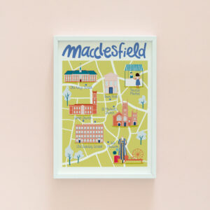 Macclesfield illustrated map print