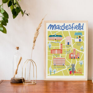 Macclesfield illustrated map print