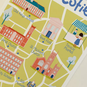 Macclesfield illustrated map print