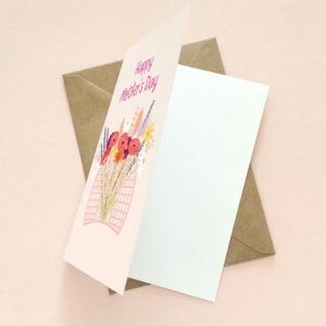 Floral Mother's Day card, Happy Mothers Day card, Cute Mothers Day card from daughter | Plastic free card, blank card