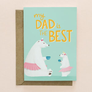 Polar bear best Dad card