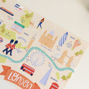 Illustrated London map print