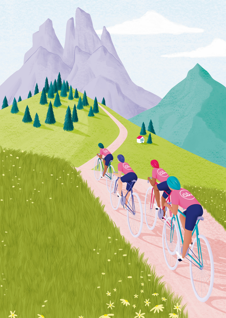 Cycling poster illustration for the NHS_First illustration