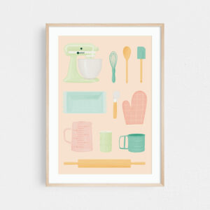 Baking utensils print