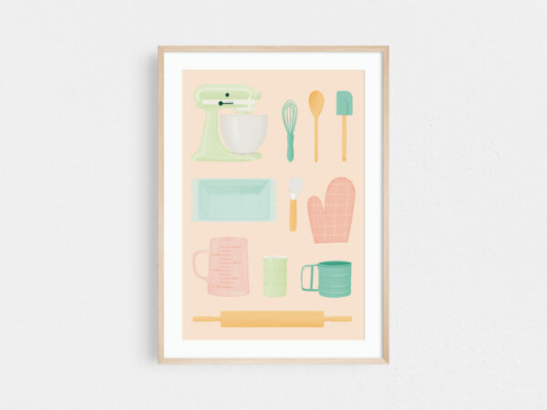 Baking utensils print