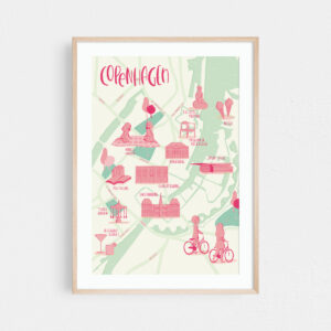 Copenhagen map illustration print