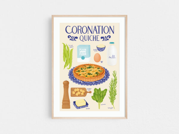 Coronation quiche recipe print