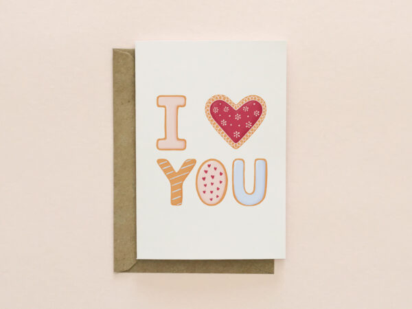 Valentines cookie card