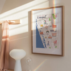 Liverpool map illustration print