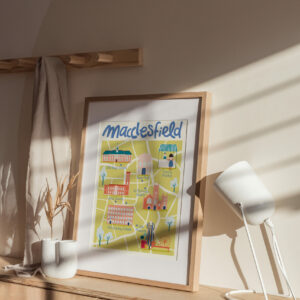 Macclesfield illustrated map print