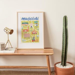 Macclesfield illustrated map print