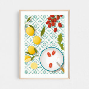 Lemon and Tomato Mediterranean print