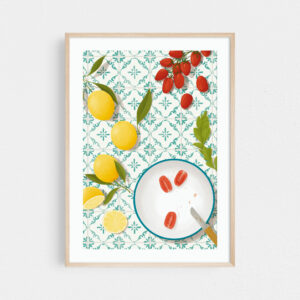 Lemon and Tomato Mediterranean print