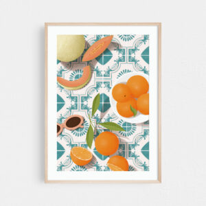 Melon and oranges print