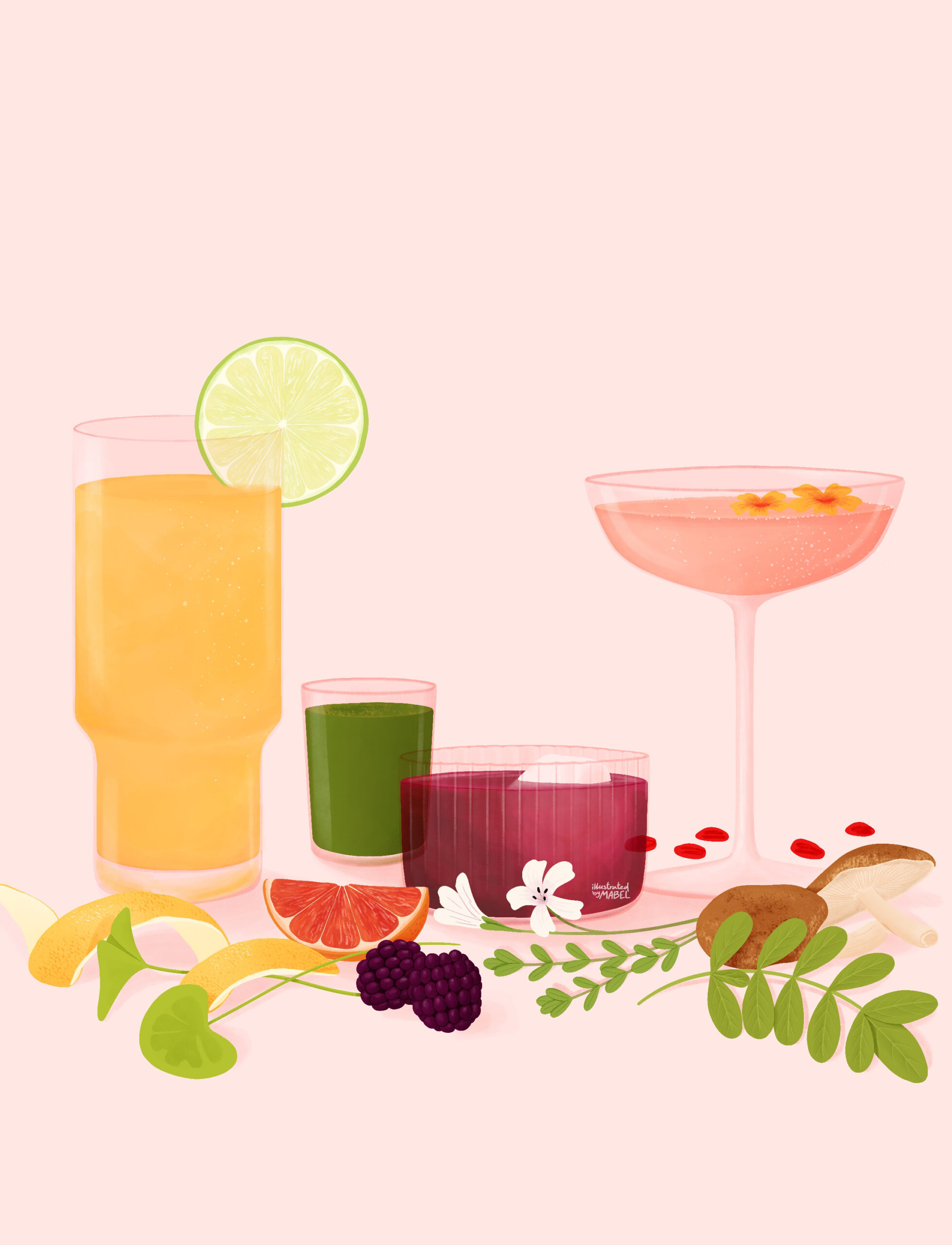 Cocktails Illustration