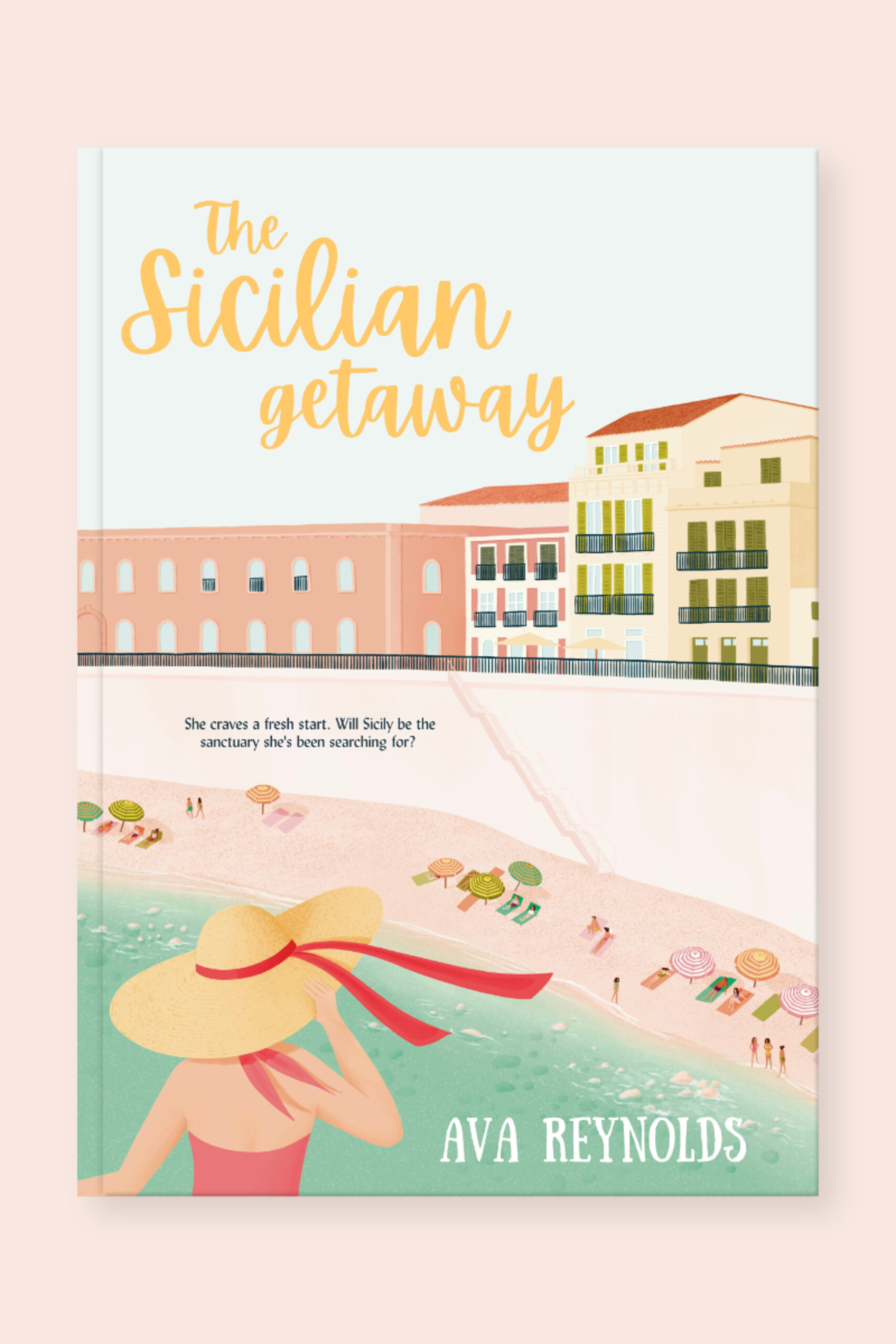 The Sicilian getaway Romance Book Cover by freelance illustrator Mabel Sorrentino_Illustrated By Mabel