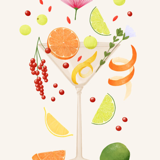 Spring Fruit Illustration