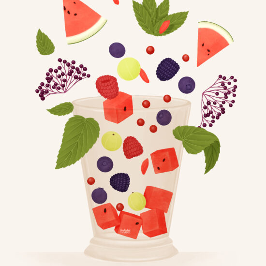 Summer Fruit Illustration