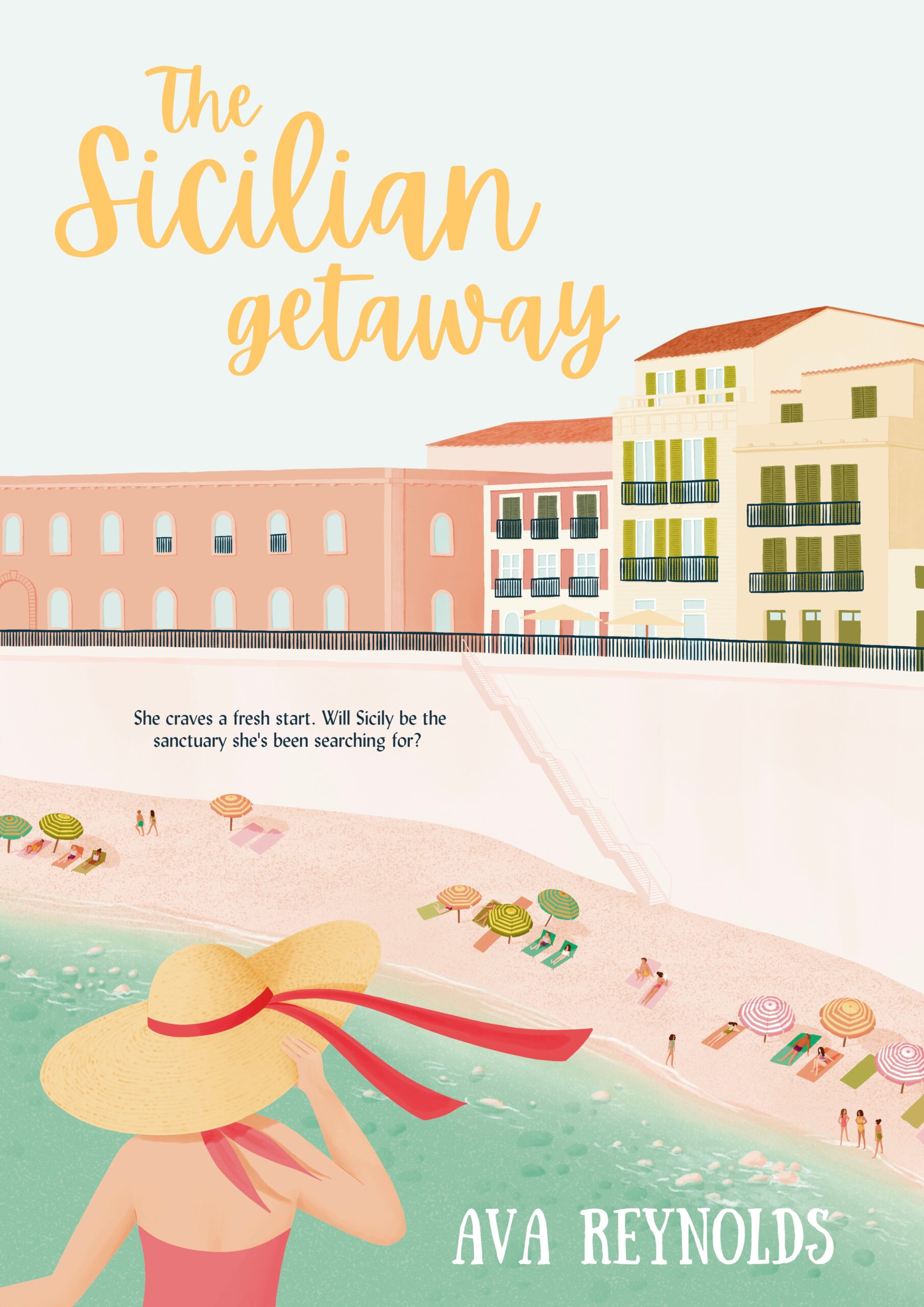 The Sicilian getaway Romance Book Cover by freelance illustrator Mabel Sorrentino_Illustrated By Mabel