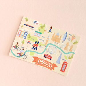 London map postcard