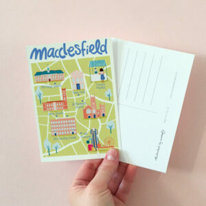 Macclesfield map postcard