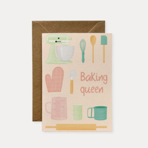 Baking Mothers Day card, Cute mum baking card, Baking birthday card, Star baker card, Card for baker | Plastic free card, blank card