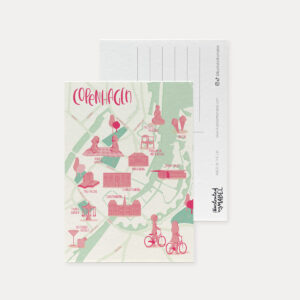 Copenhagen map postcard