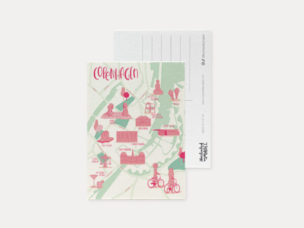 Copenhagen map postcard