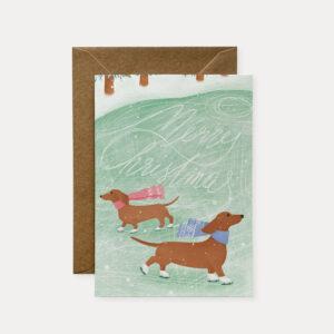 Dachshund Christmas card