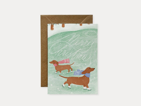 Dachshund Christmas card