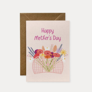 Floral Mother's Day card, Happy Mothers Day card, Cute Mothers Day card from daughter