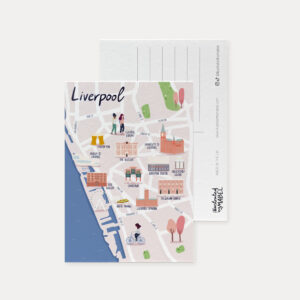 Liverpool map postcard