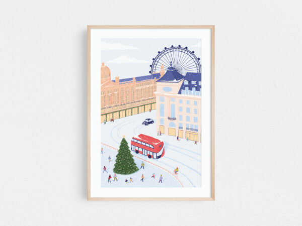 London Christmas print