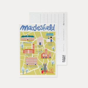 Macclesfield map postcard